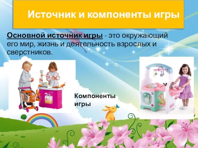 Источник и компоненты игры Основной источник игры - это окружающий его