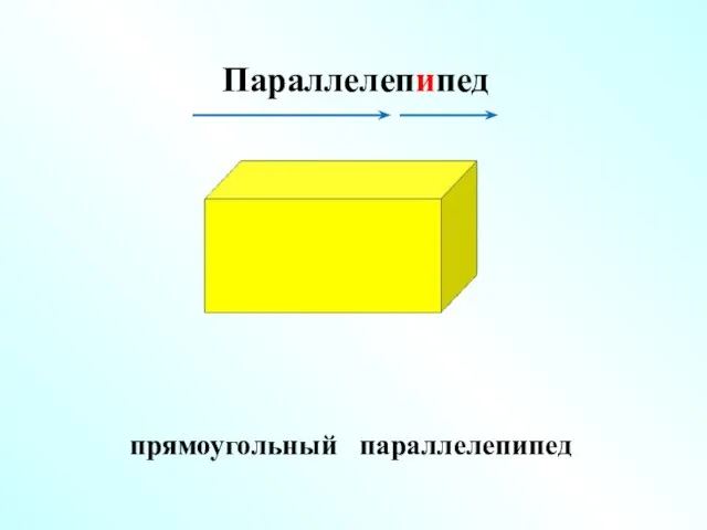 Параллелепипед прямоугольный параллелепипед