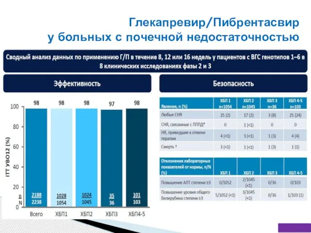 Глекапревир/Пибрентасвир у больных с почечной недостаточностью