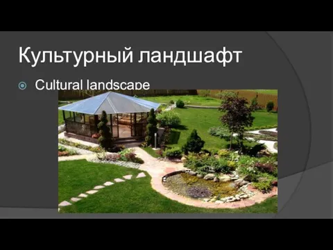 Культурный ландшафт Cultural landscape