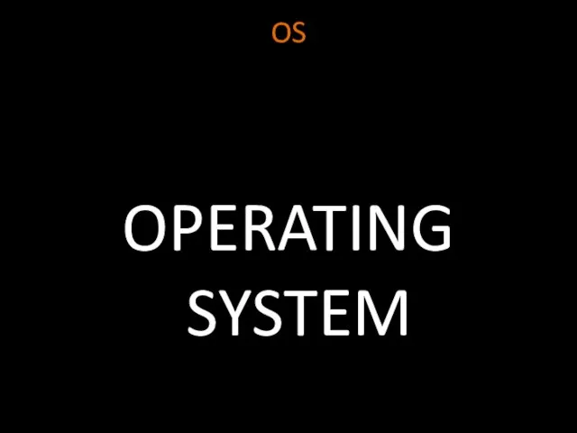 OS OPERATING SYSTEM