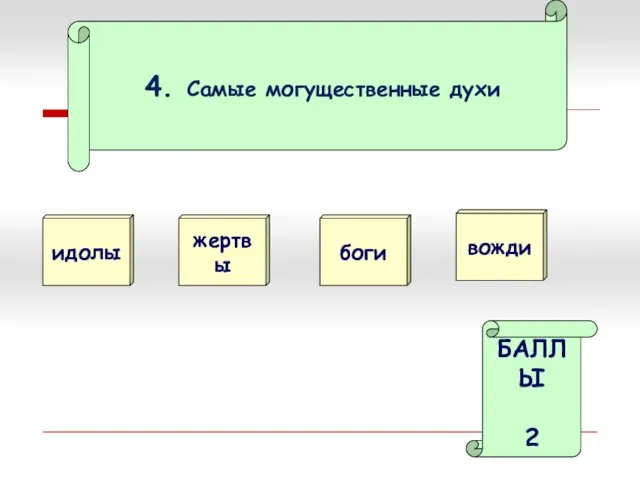 4. Самые могущественные духи боги идолы БАЛЛЫ 2 вожди жертвы