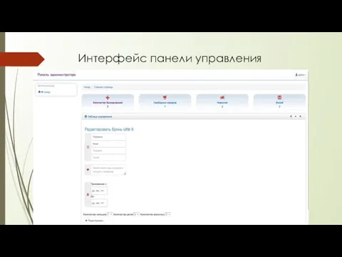 Интерфейс панели управления