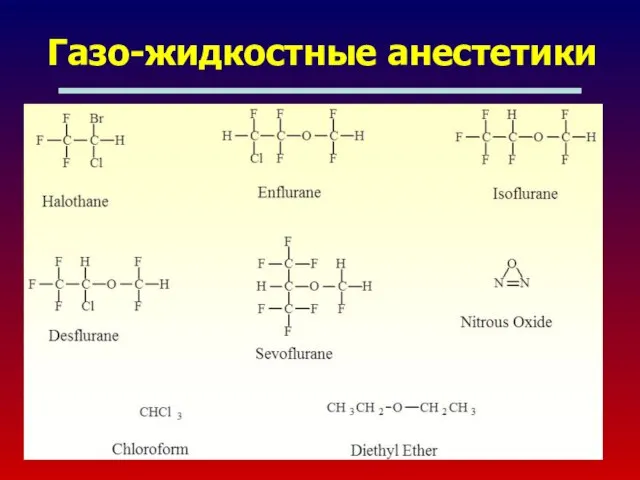 Газо-жидкостные анестетики