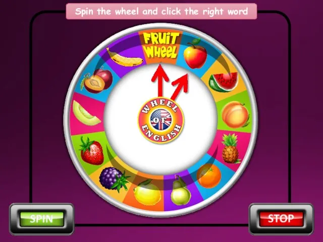 Spin the wheel and click the right word