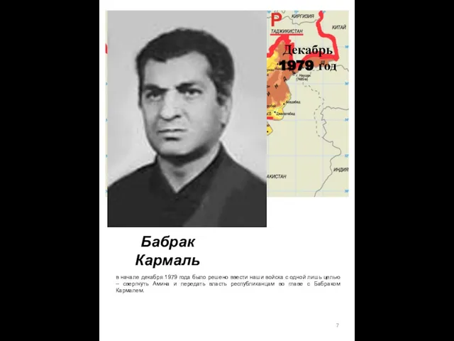 С С С Р Бабрак Кармаль Декабрь 1979 год в начале