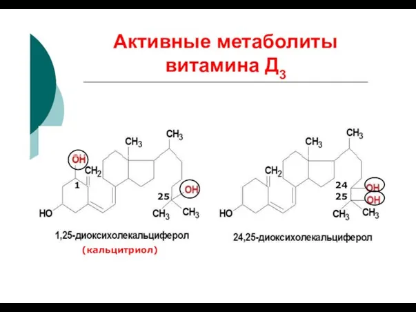 Активные метаболиты витамина Д3 (кальцитриол) 1 24 25 25