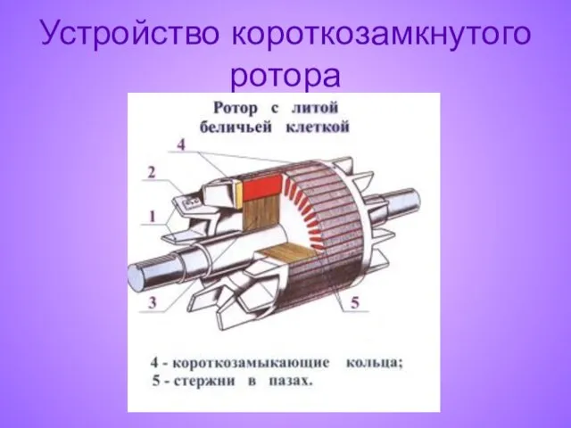 Устройство короткозамкнутого ротора