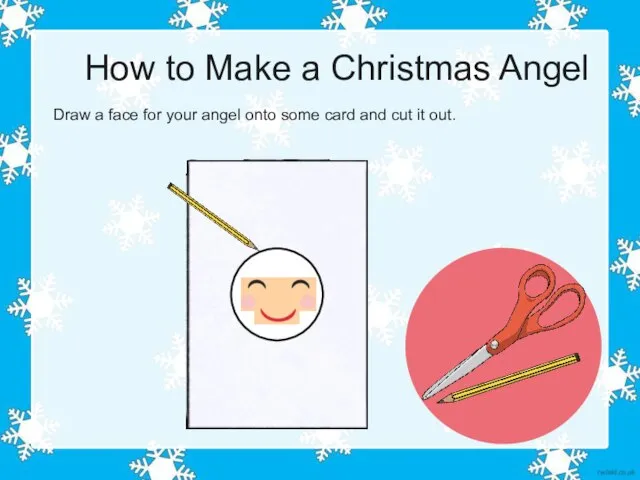 How to Make a Christmas Angel Draw a face for your
