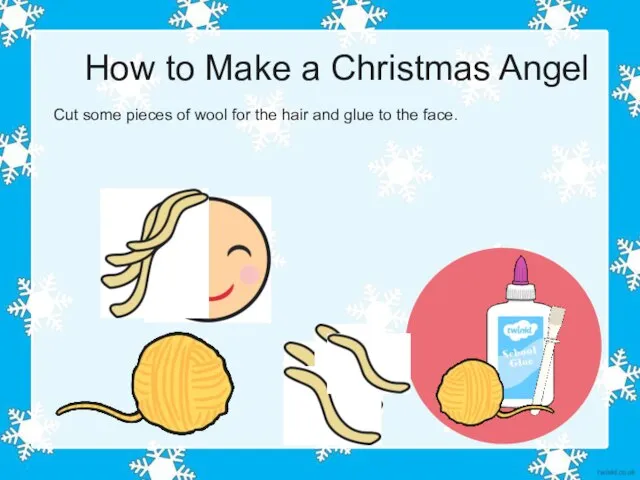 How to Make a Christmas Angel Cut some pieces of wool
