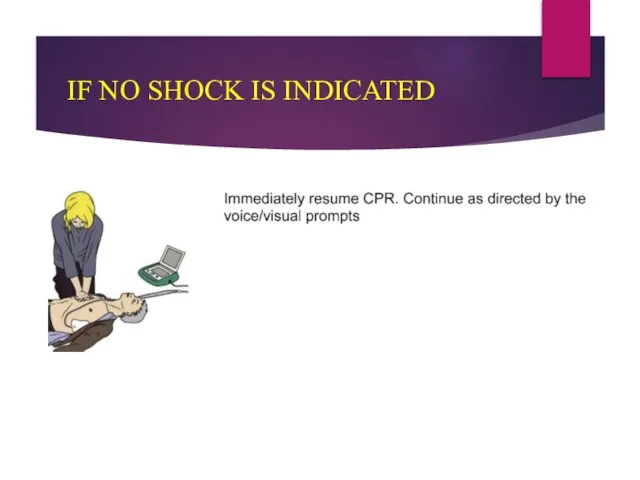 IF NO SHOCK IS INDICATED