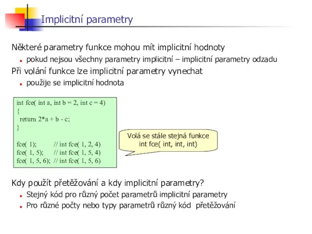 Implicitní parametry