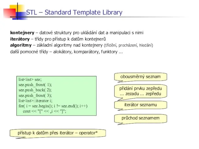 STL – Standard Template Library