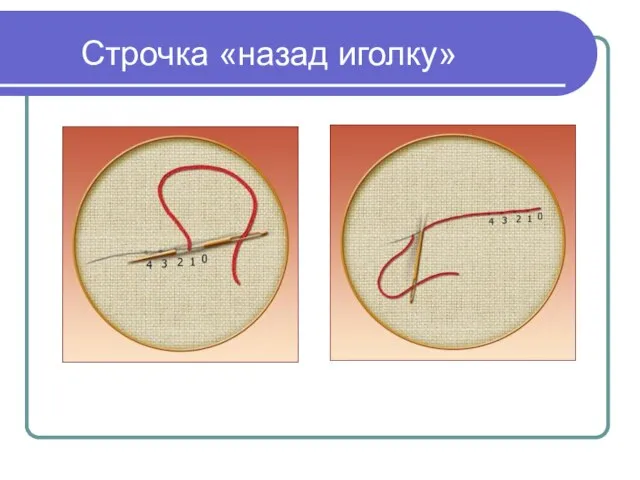 Строчка «назад иголку»