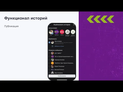 Публикация Функционал историй