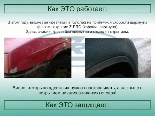 Как ЭТО защищает: В этом году, вишневая «девятка» в гололед на