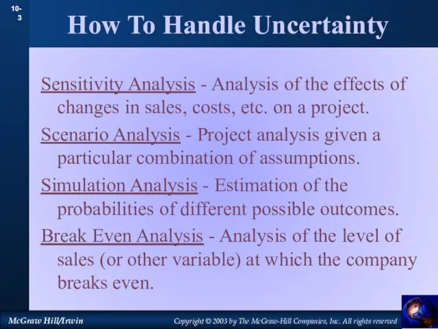 How To Handle Uncertainty Sensitivity Analysis - Analysis of the effects