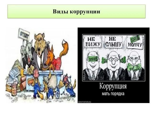 Виды коррупции