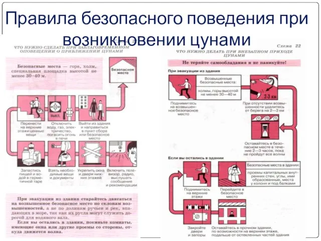 Правила безопасного поведения при возникновении цунами