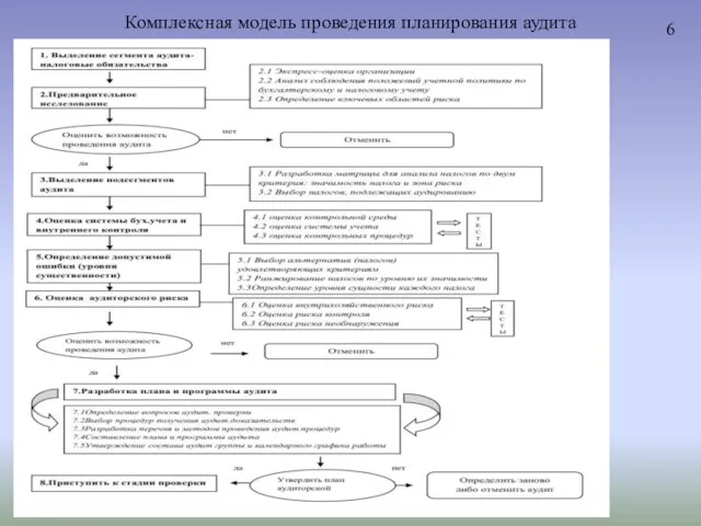 Комплексная модель проведения планирования аудита 6