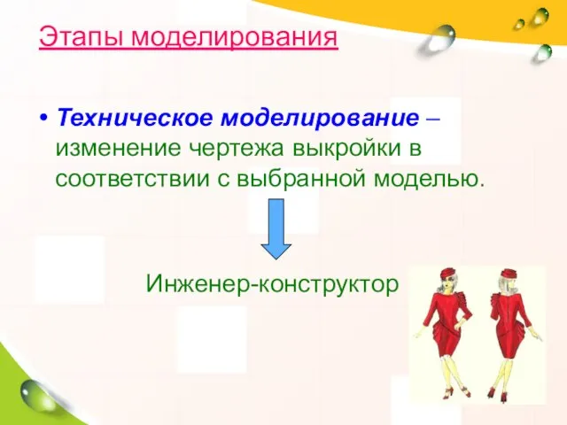 Техническое моделирование – изменение чертежа выкройки в соответствии с выбранной моделью. Инженер-конструктор Этапы моделирования