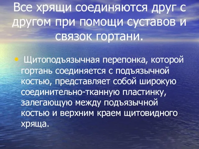 Все хрящи соединяются друг с другом при помощи суставов и связок