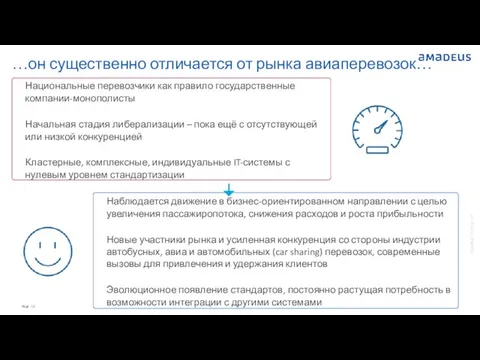 …он существенно отличается от рынка авиаперевозок… Национальные перевозчики как правило государственные