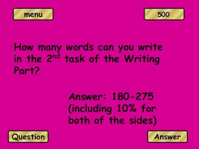 How many words can you write in the 2nd task of