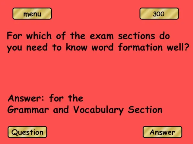For which of the exam sections do you need to know