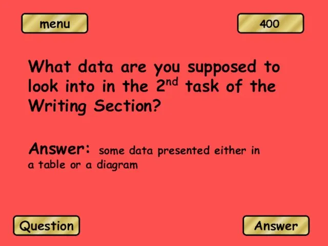 What data are you supposed to look into in the 2nd