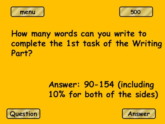 How many words can you write to complete the 1st task