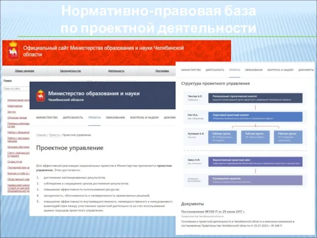 Нормативно-правовая база по проектной деятельности