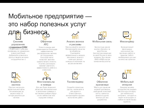 Мобильное предприятие — это набор полезных услуг для бизнеса. Система управления