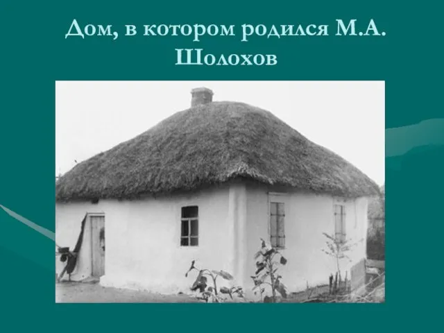 Дом, в котором родился М.А.Шолохов