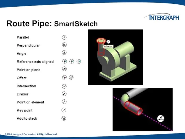 © 2004. Intergraph Corporation. All Rights Reserved. Route Pipe: SmartSketch