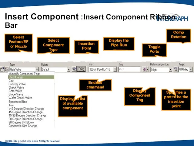 © 2004. Intergraph Corporation. All Rights Reserved. Insert Component :Insert Component