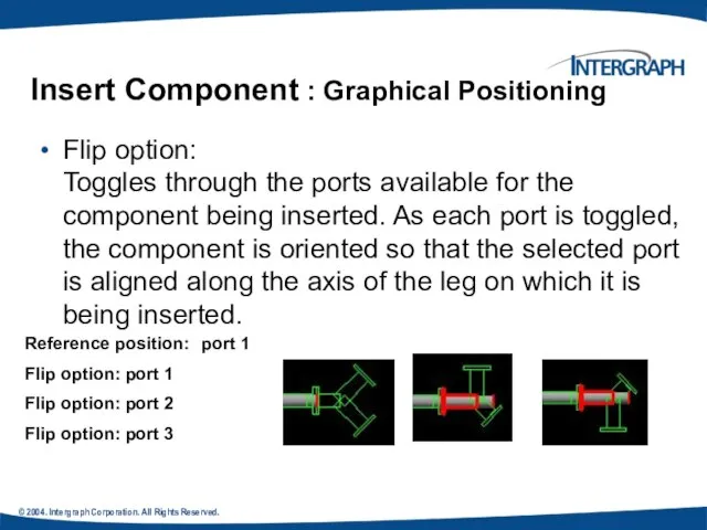 © 2004. Intergraph Corporation. All Rights Reserved. Insert Component : Graphical