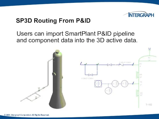 © 2004. Intergraph Corporation. All Rights Reserved. SP3D Routing From P&ID