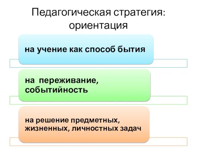 Педагогическая стратегия: ориентация
