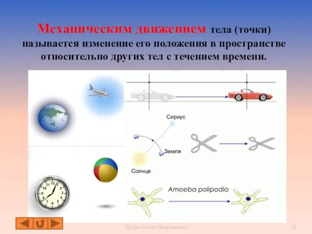 Механическим движением тела (точки) называется изменение его положения в пространстве относительно