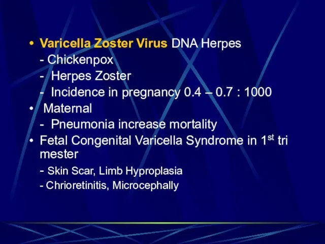 Varicella Zoster Virus DNA Herpes - Chickenpox - Herpes Zoster -