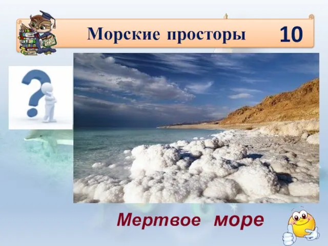 Морские просторы Мертвое море 10 Какое море одно из самых солёных на Земле?