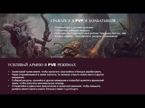 СРАЖАЙСЯ В PVP И ЗАРАБАТЫВАЙ! Соревнуйтесь с другими игроками. Победитель забирает