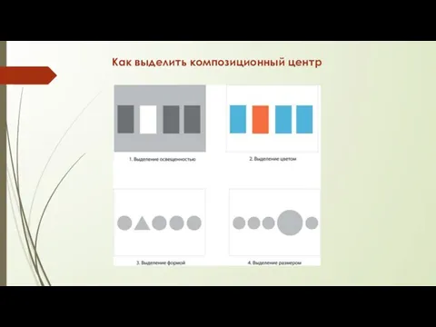 Как выделить композиционный центр