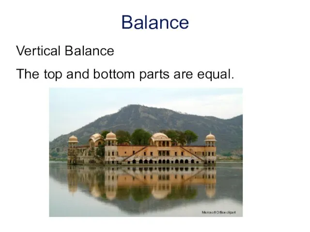 Vertical Balance The top and bottom parts are equal. Balance Microsoft Office clipart