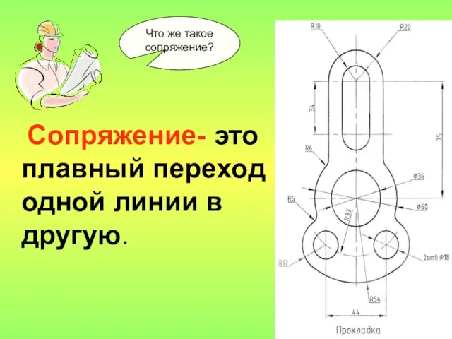 Сопряжение- это плавный переход одной линии в другую. Что же такое сопряжение?