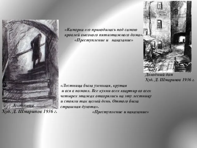 Лестница Худ. Д. Шмаринов 1936 г. Доходный дом Худ. Д. Шмаринов