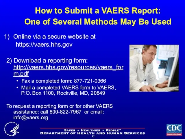 How to Submit a VAERS Report: One of Several Methods May