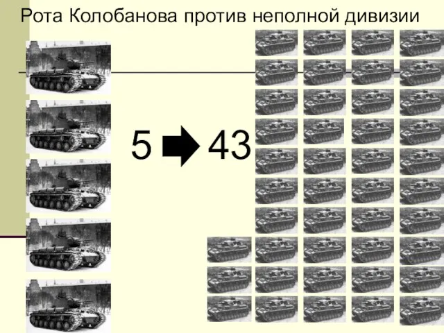 Рота Колобанова против неполной дивизии 5 43