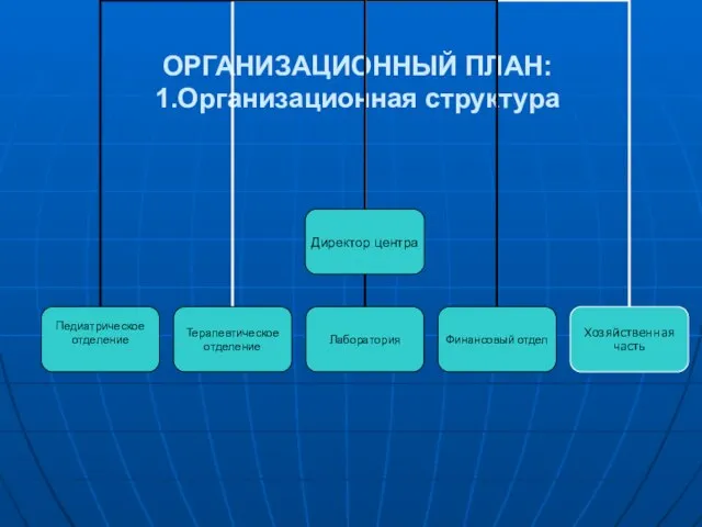 ОРГАНИЗАЦИОННЫЙ ПЛАН: 1.Организационная структура